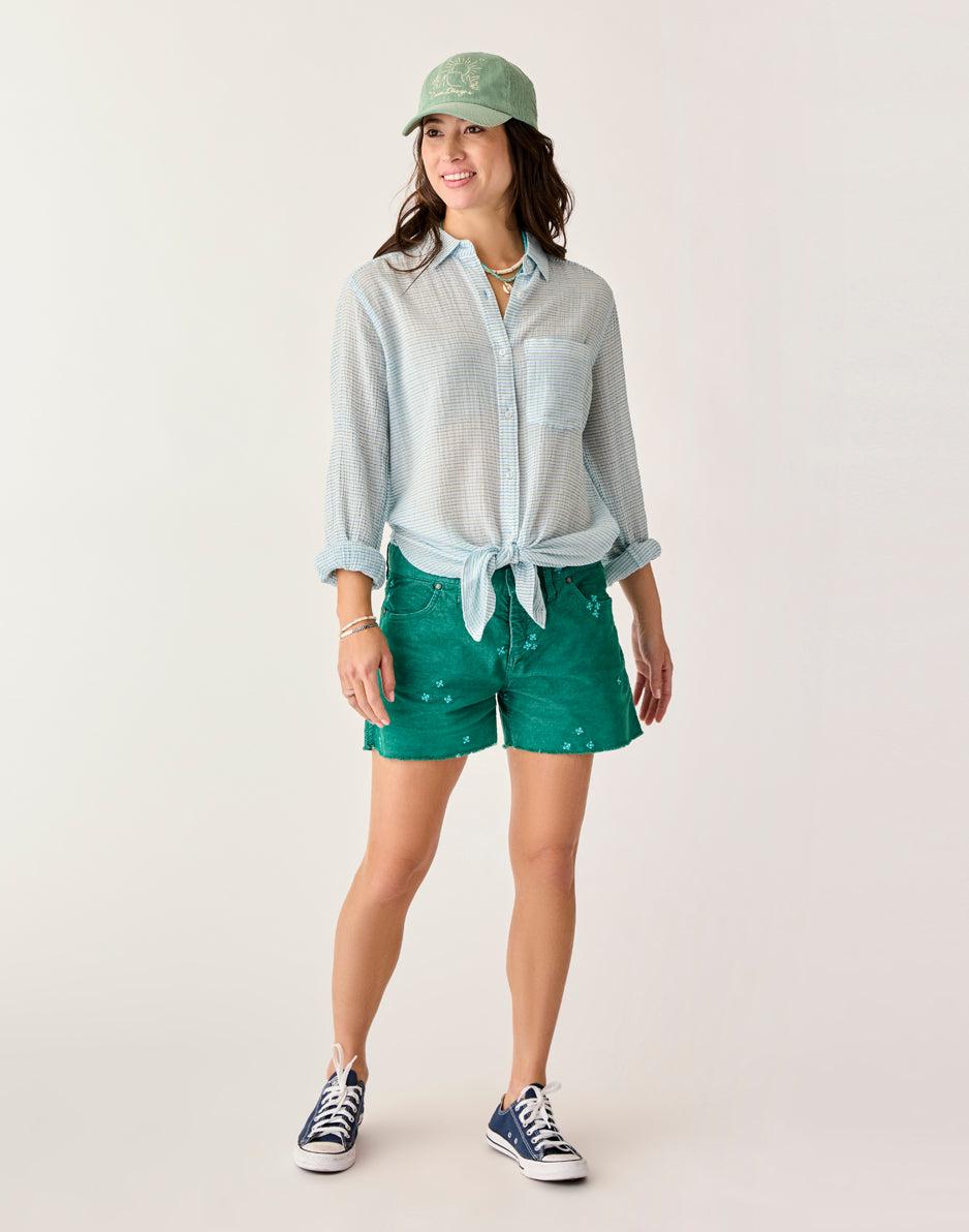 carve designs Oahu 4" Short: Jade Embroidery