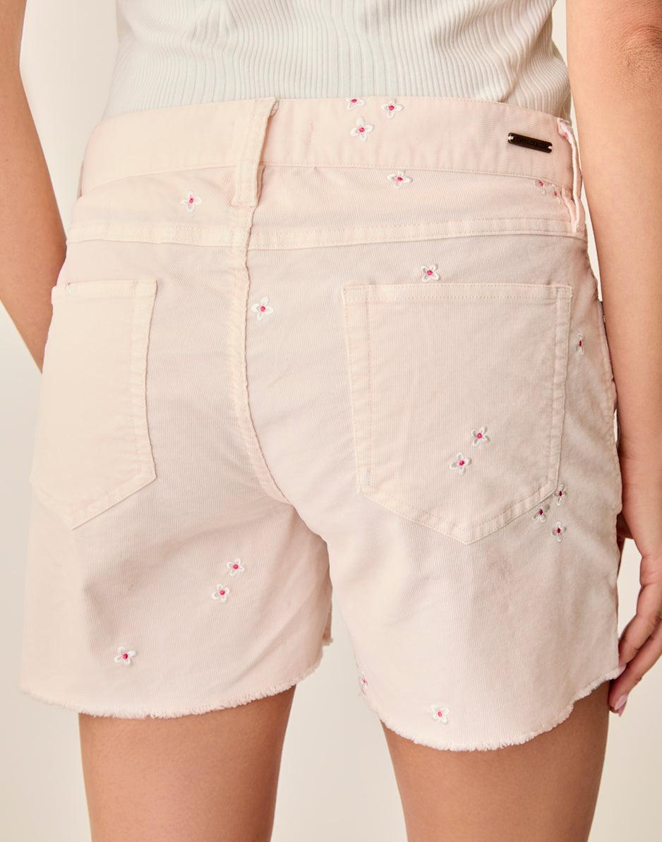 Carve Designs Oahu 4" Short: Pastel Embroidery