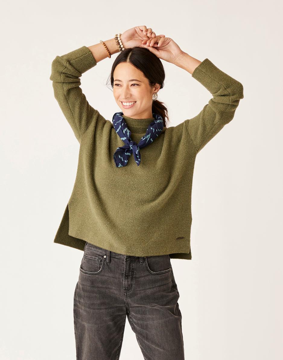 Carve Designs Olivia Plush Sweater: Fir Heather