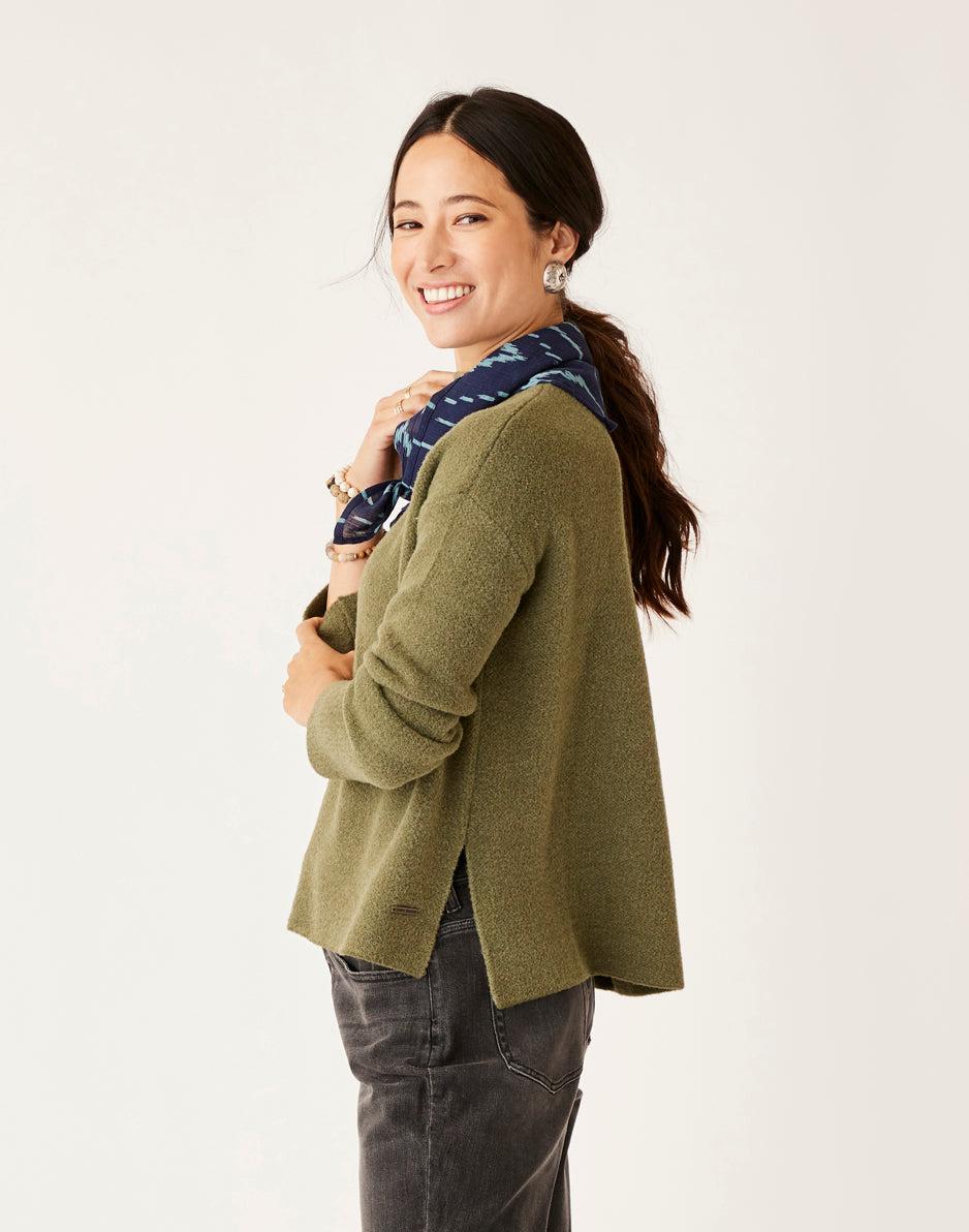 Carve Designs Olivia Plush Sweater: Fir Heather
