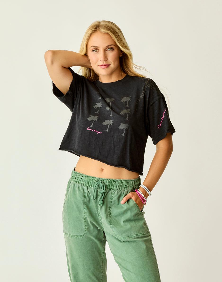 Carve Designs Parker Graphic Tee: Black Grid