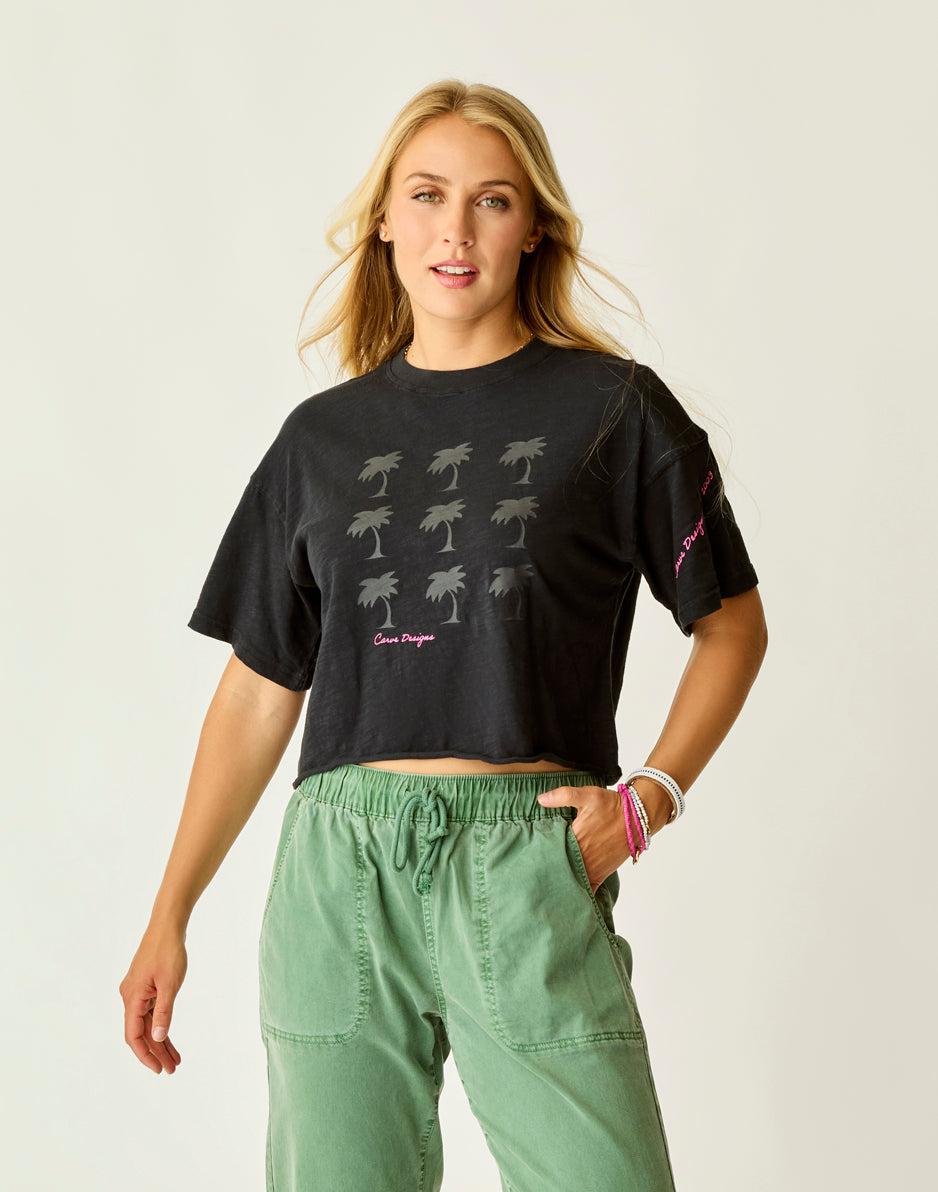 Carve Designs Parker Graphic Tee: Black Grid