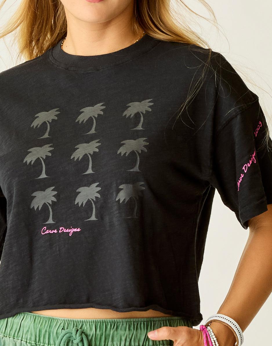 Carve Designs Parker Graphic Tee: Black Grid