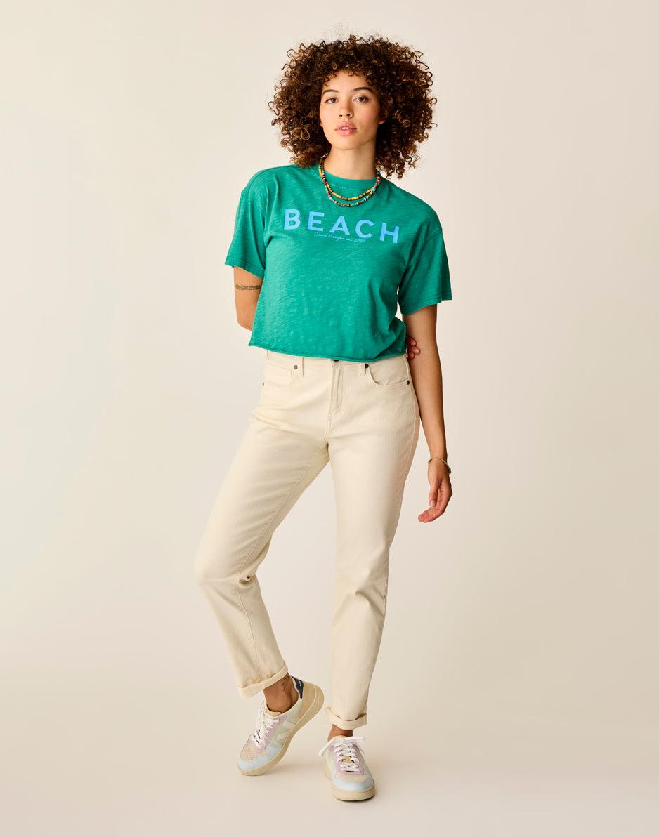 Carve Designs Parker Graphic Tee: Jade Beach