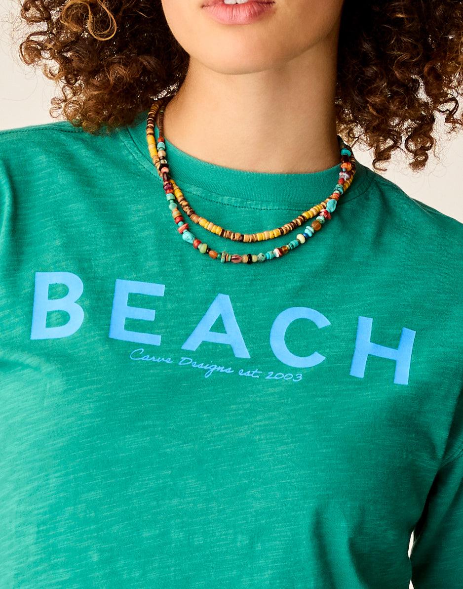 Carve Designs Parker Graphic Tee: Jade Beach