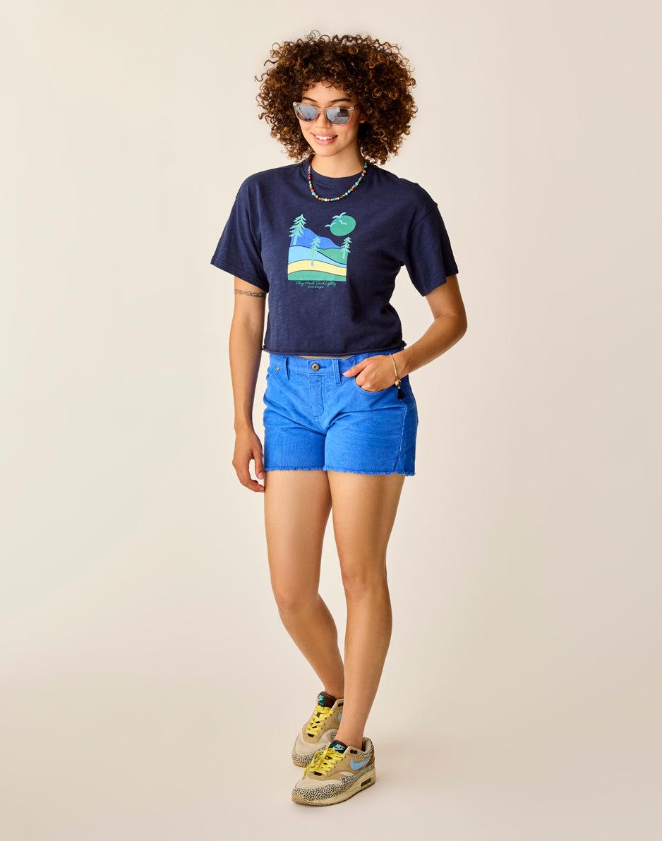 Carve Designs Parker Graphic Tee: Navy Scenic