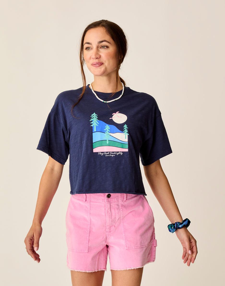 Carve Designs Parker Graphic Tee: Navy Scenic