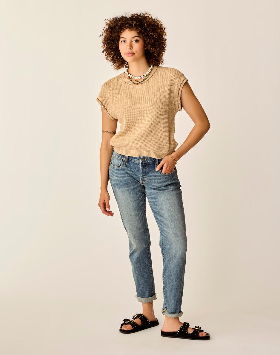 carve designs Phoebe Sweater Top: Biscuit