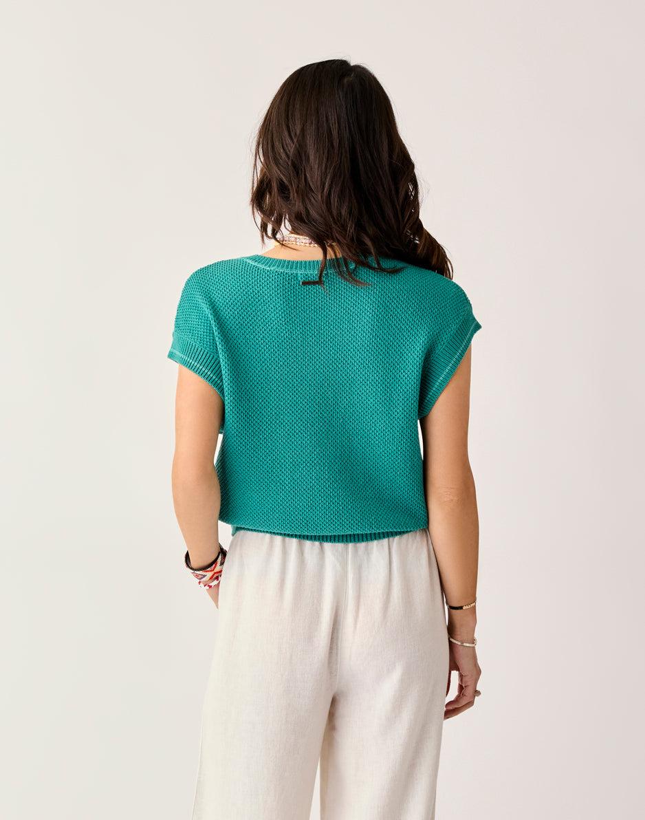 Carve Designs Phoebe Sweater Top: Jade