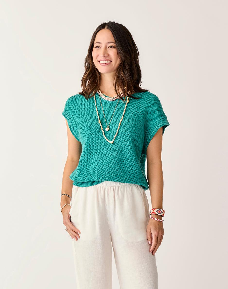 carve designs Phoebe Sweater Top: Jade