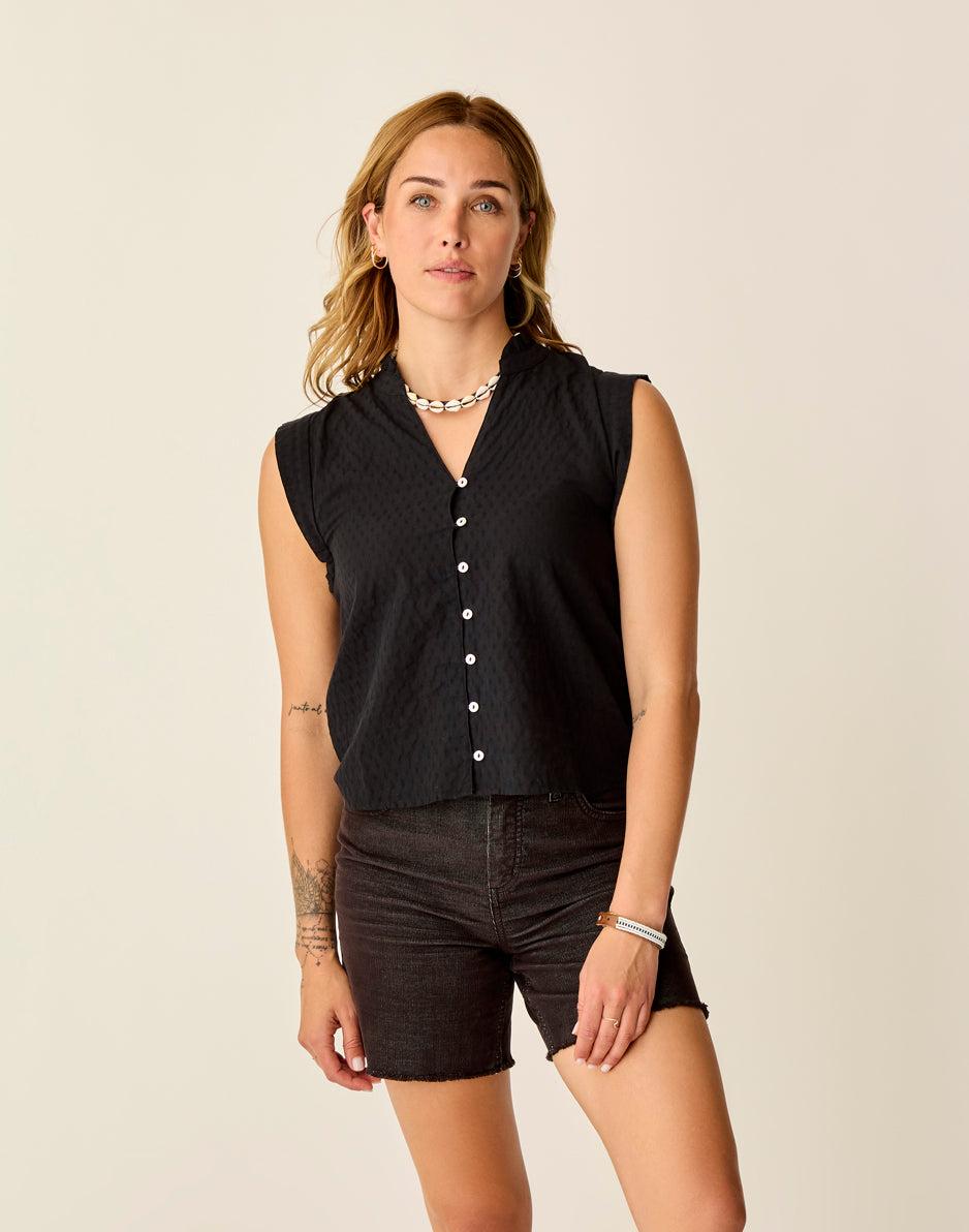 carve designs Reagan Top: Black Texture