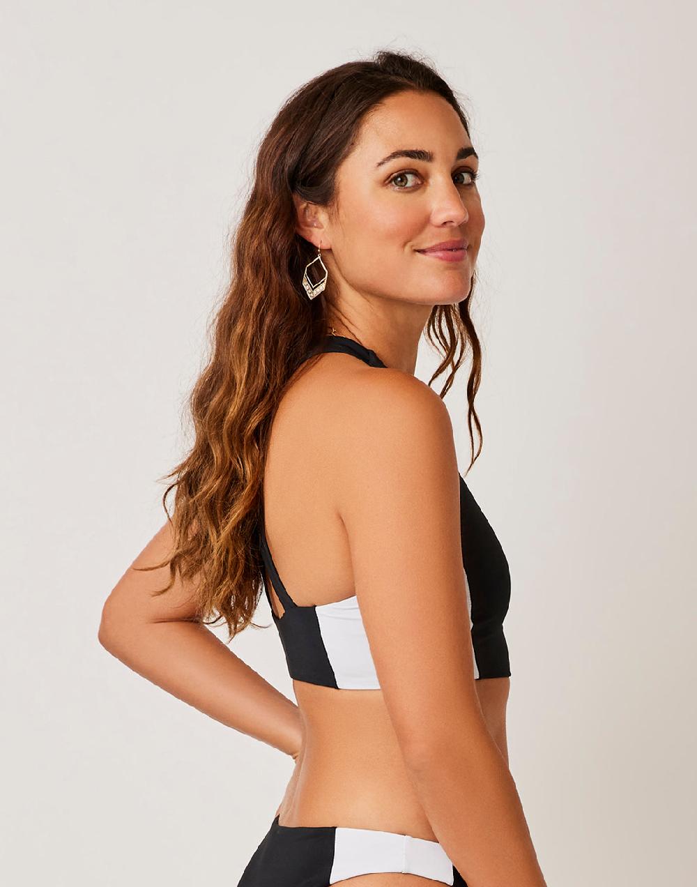 Carve Designs Sanitas Colorblock Top: Black/White