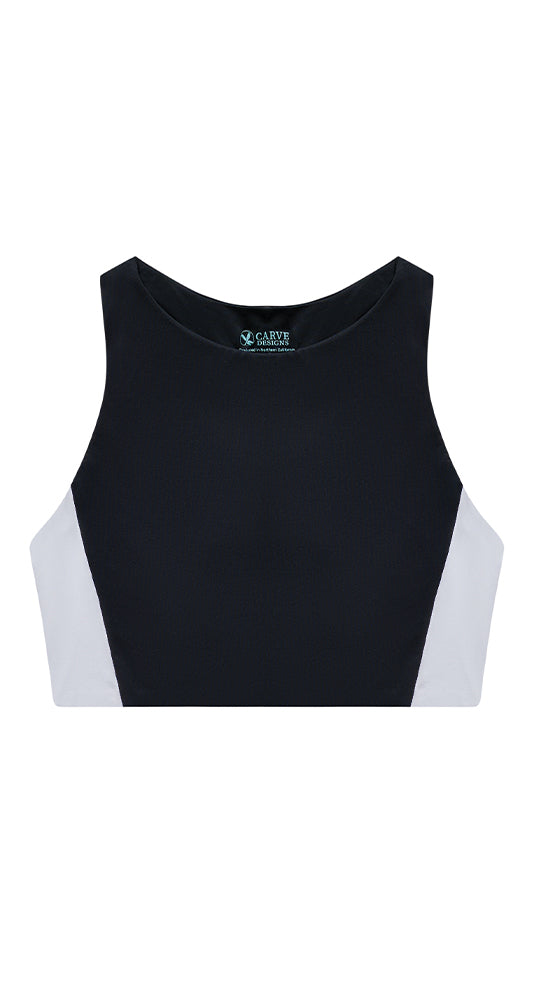 Carve Designs Sanitas Colorblock Top: Black/White