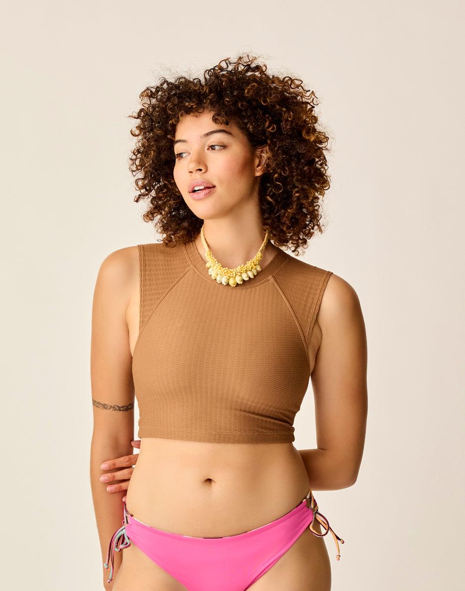 Carve Designs Shoreline Top: Rum Texture