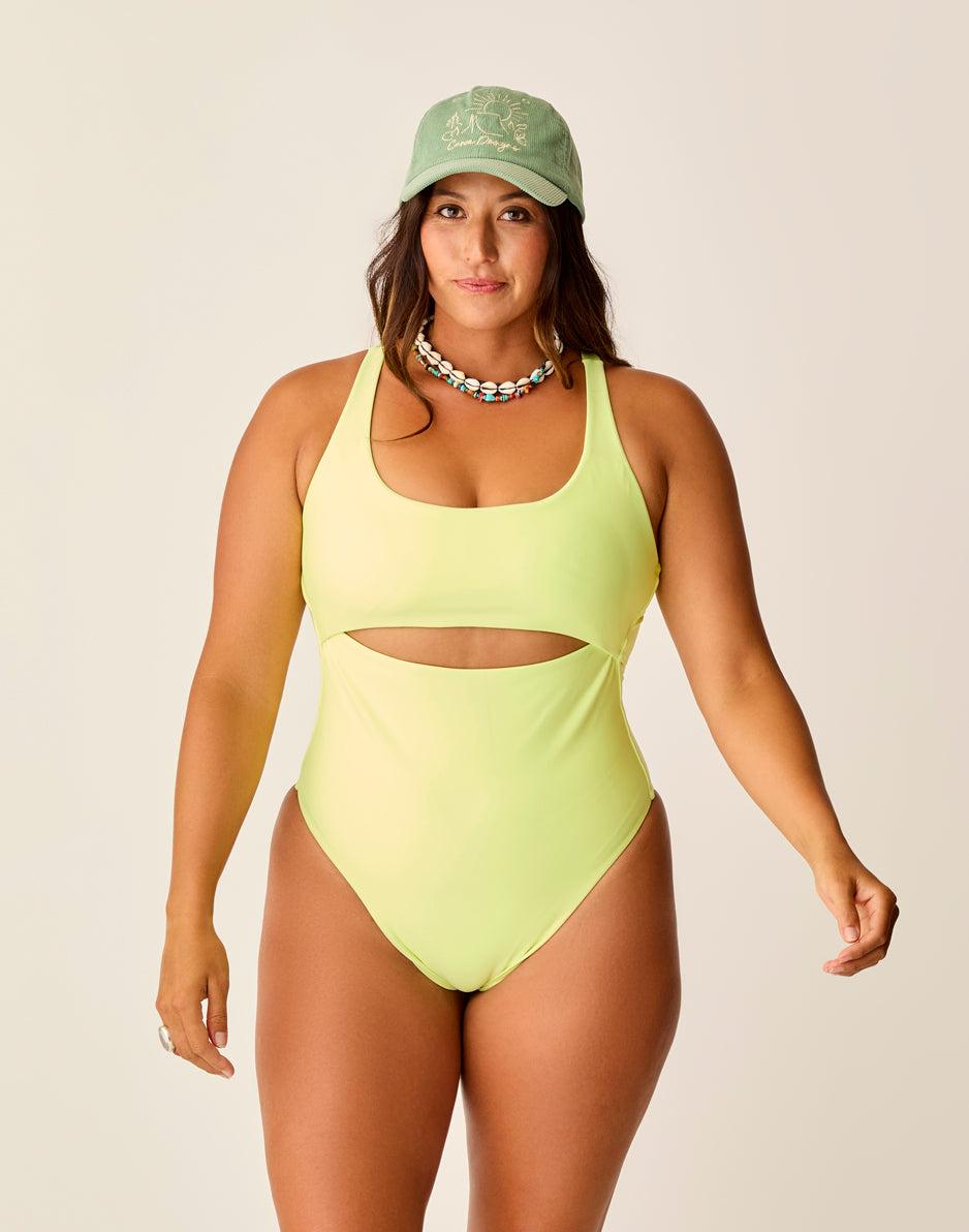 Carve Designs Sonny Compression One Piece: Limeade