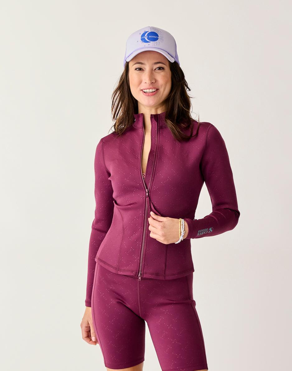 carve designs Stella Zip-Up Jacket: Disco Embossed