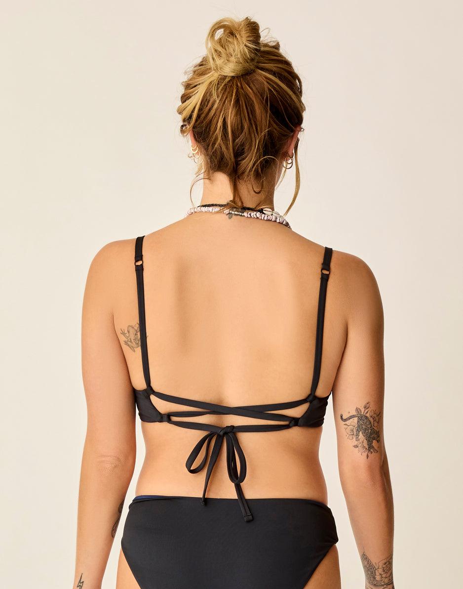 Carve Designs Stevie Reversible Top: Black/Navy