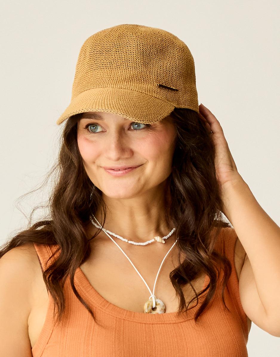 Carve Designs Straw Baseball Cap: Natural