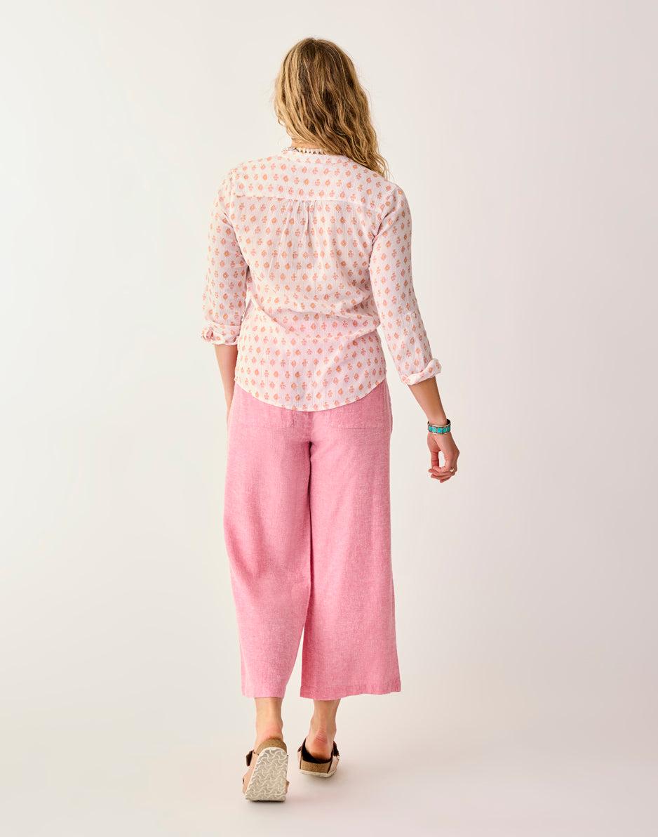 Carve Designs Suki Linen Pant: Chateau Chambray