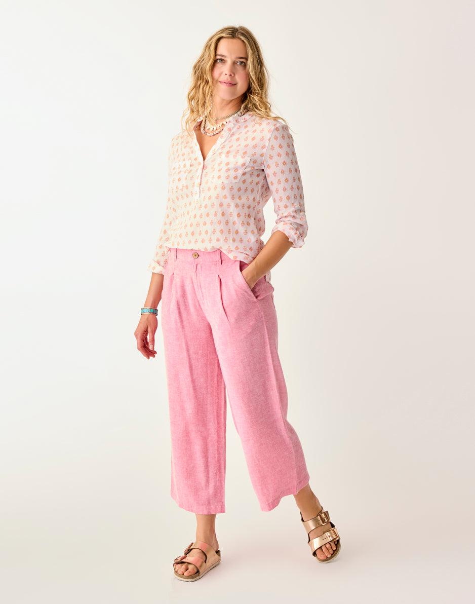 carve designs Suki Linen Pant: Chateau Chambray