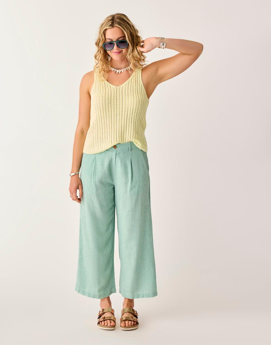 Carve Designs Suki Linen Pant: Haze Chambray