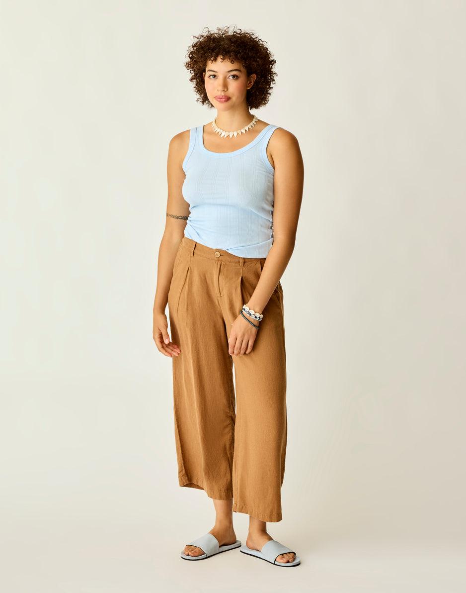 Carve Designs Suki Linen Pant: Rum Chambray