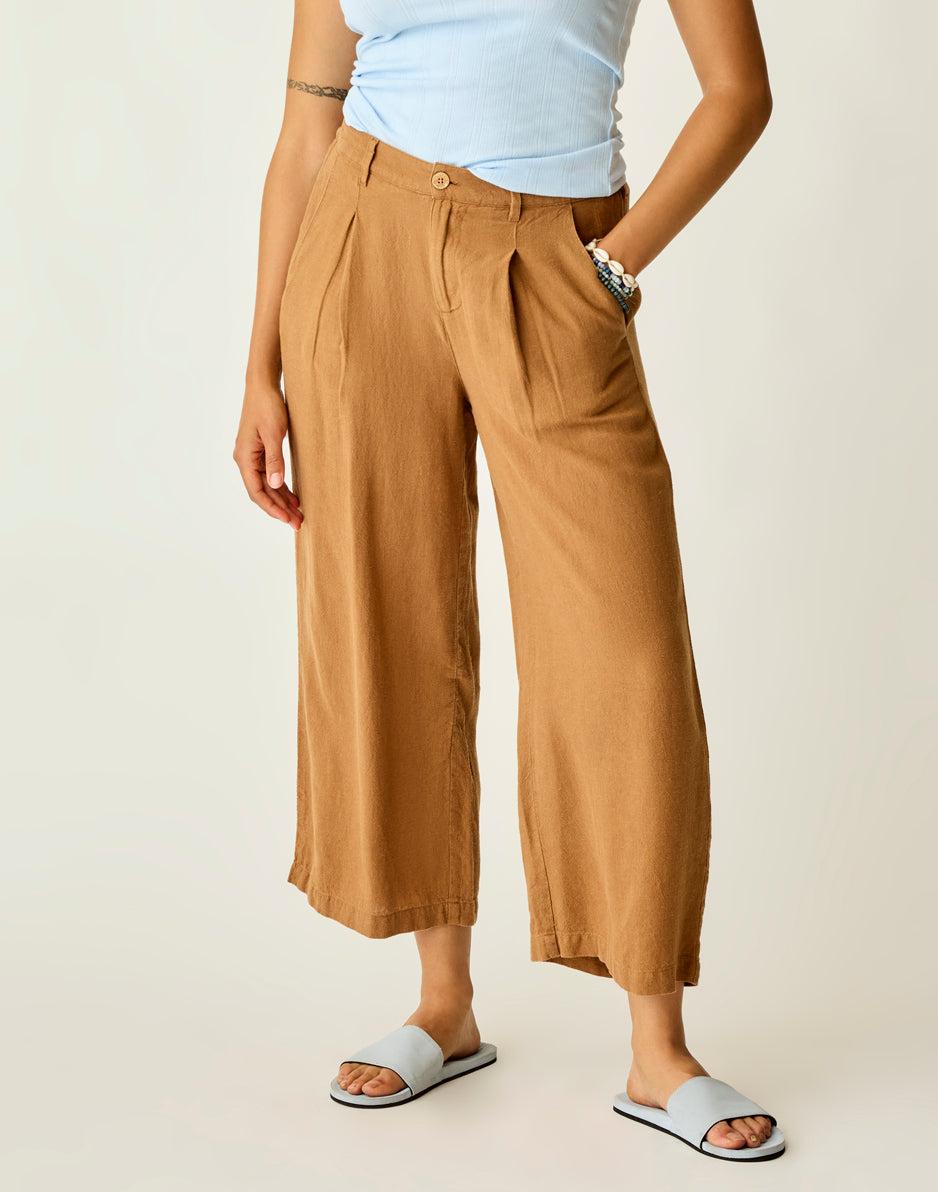 Carve Designs Suki Linen Pant: Rum Chambray