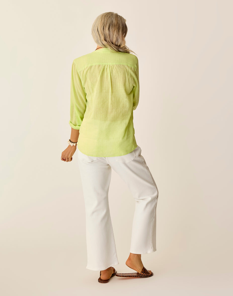 Carve Designs Sylvie Crop Flare: White