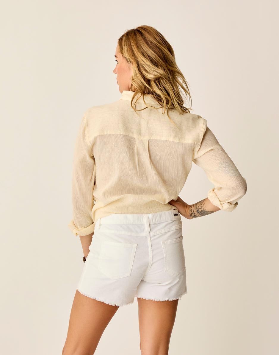 Carve Designs Taylor Gauze Tunic: Birch Lurex