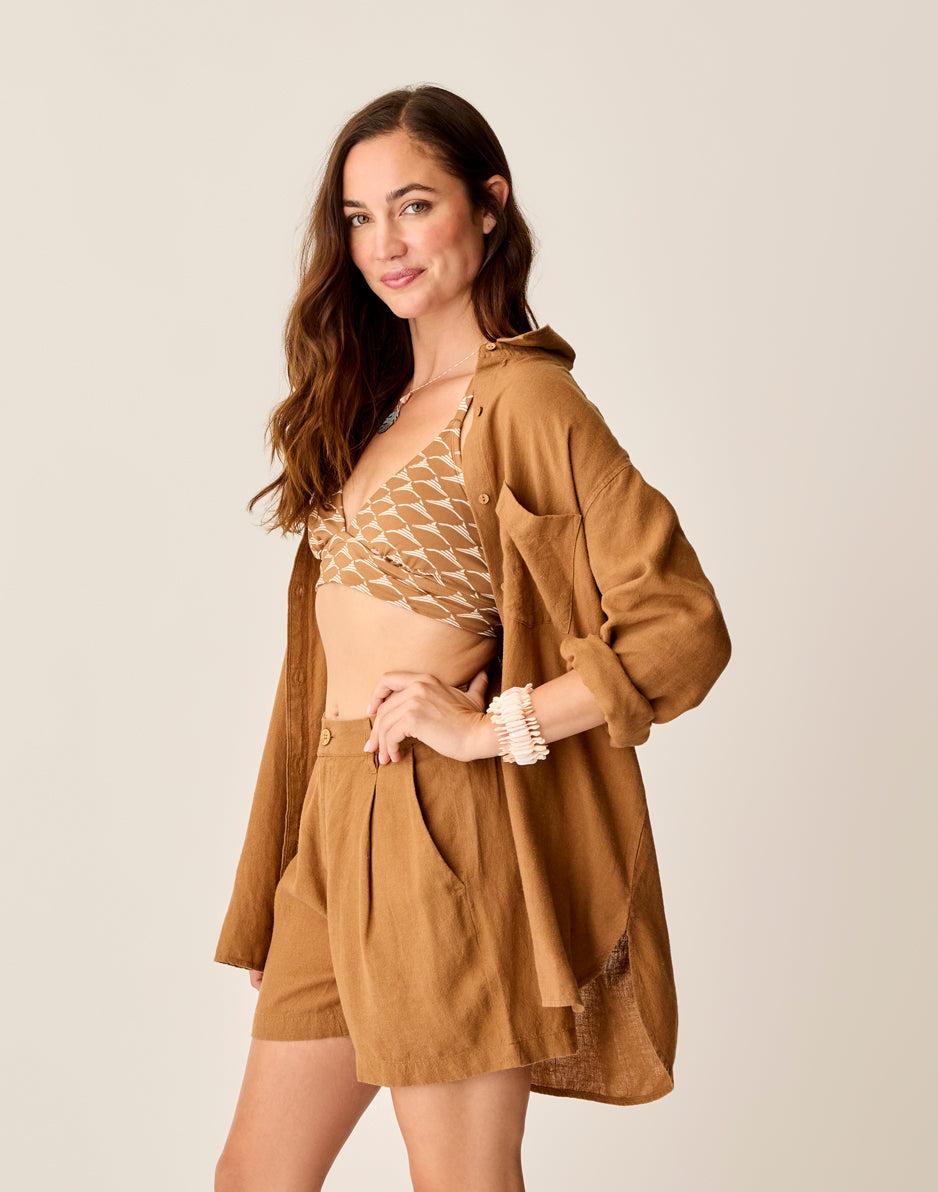 Carve Designs Taylor Linen Tunic: Rum Chambray