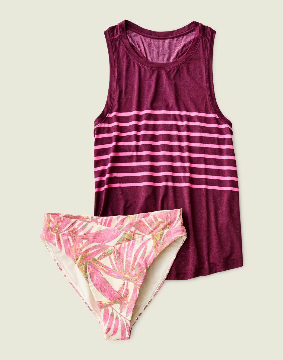 Carve Designs Tide Tank: Hot Pink Stripe