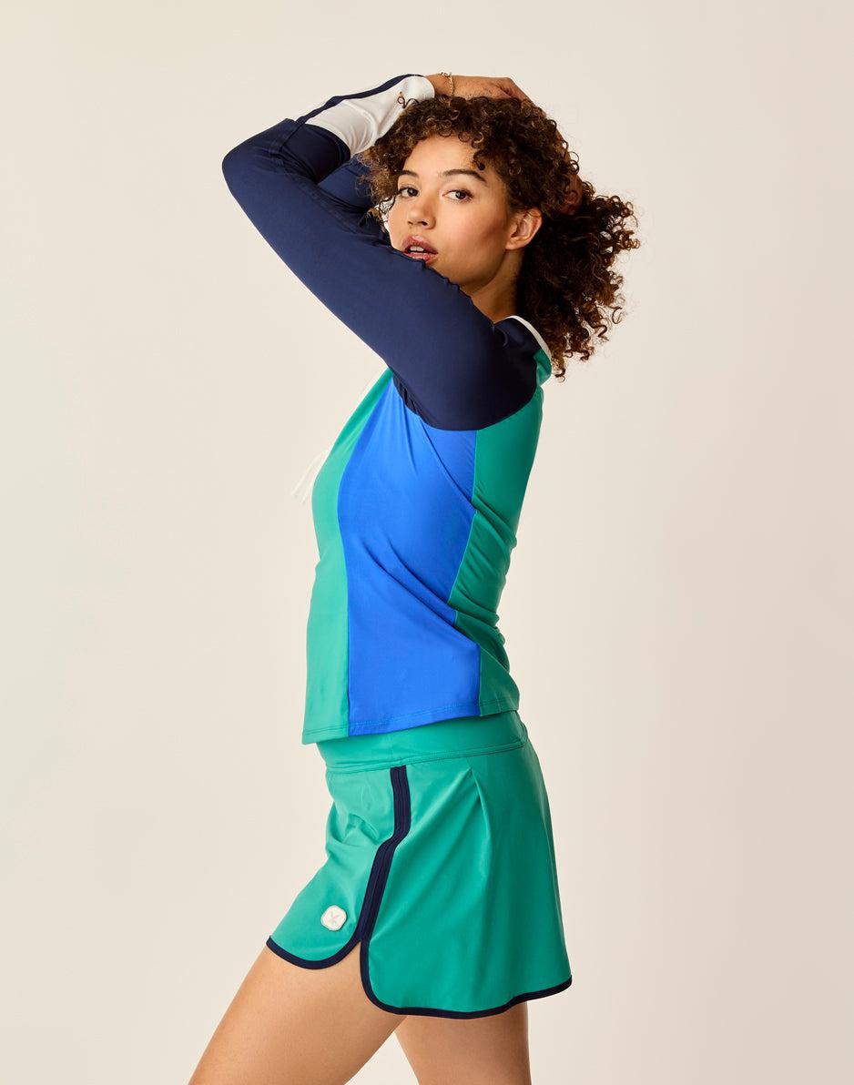 Carve Designs Trestle Sunshirt: Jade W. Navy