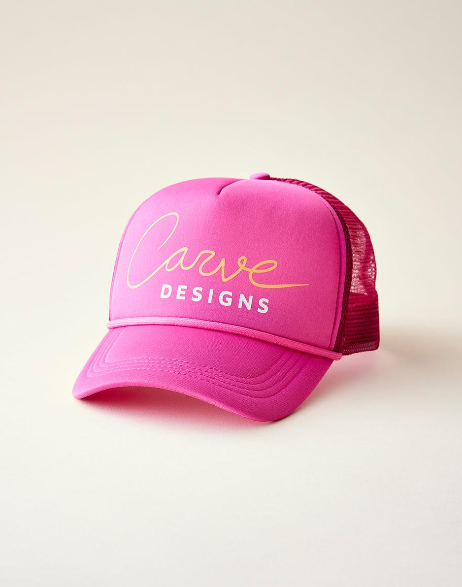 carve designs Trucker Hat: Hot Pink