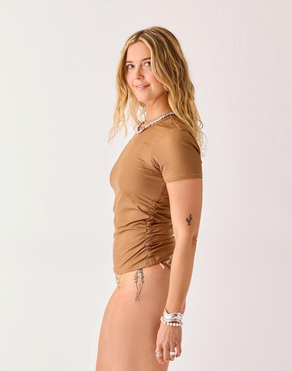 Carve Designs Vega Rib Tee: Rum