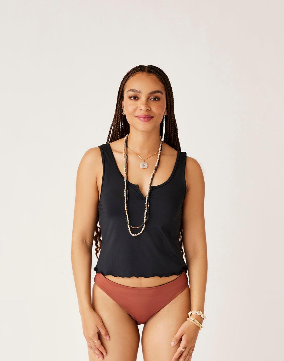 carve designs Vida Notchneck Tankini: Black
