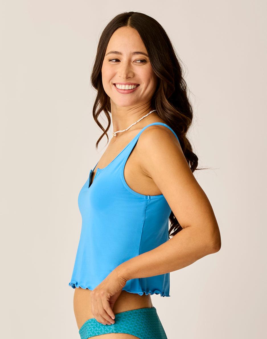 Carve Designs Vida Notchneck Tankini: Lagoon