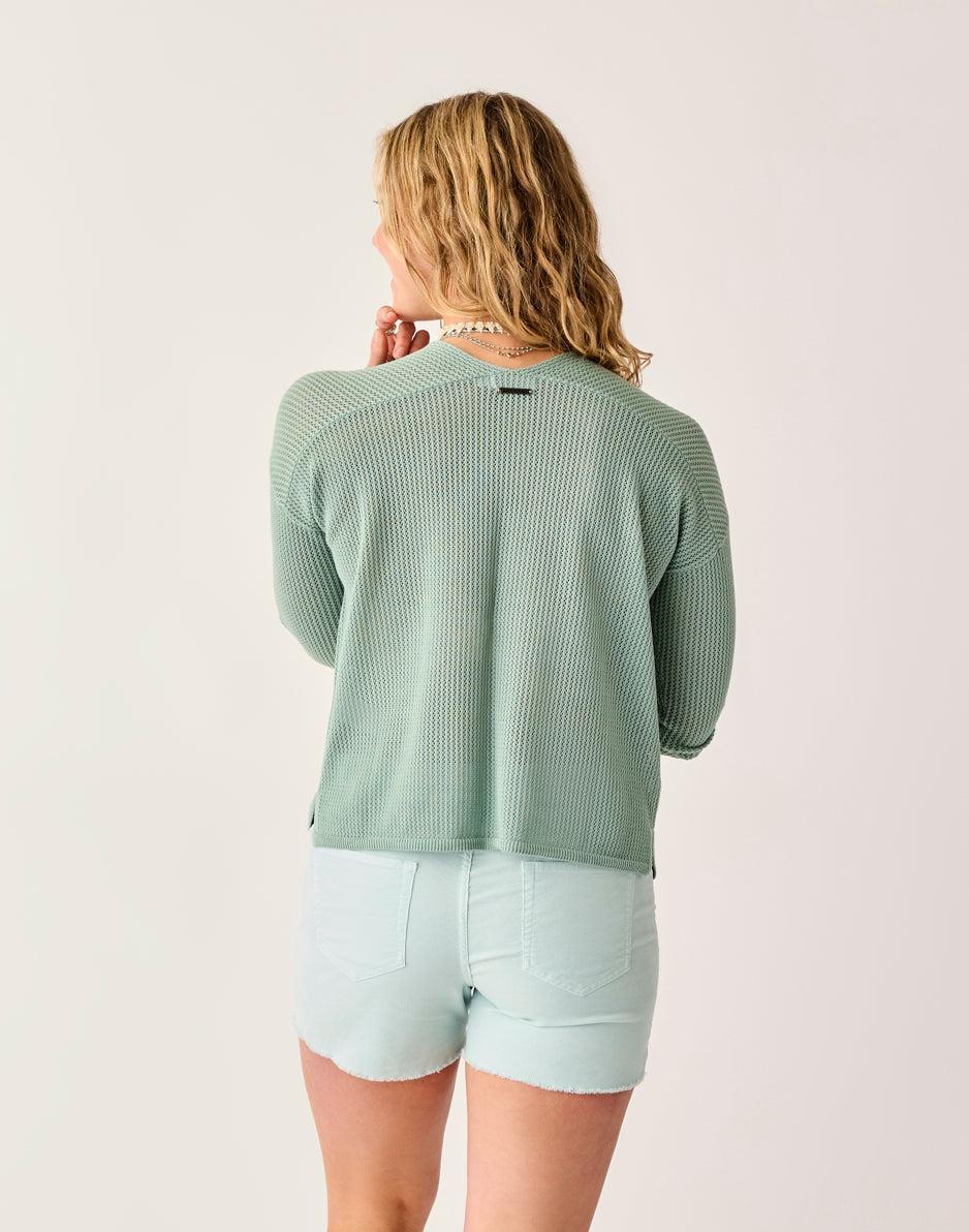 Carve Designs Zella Mesh Pullover: Haze