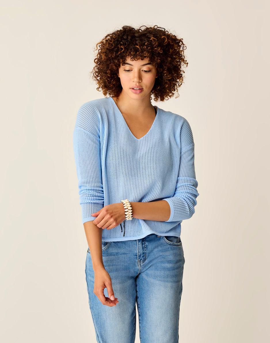 Carve Designs Zella Mesh Pullover: La Paz