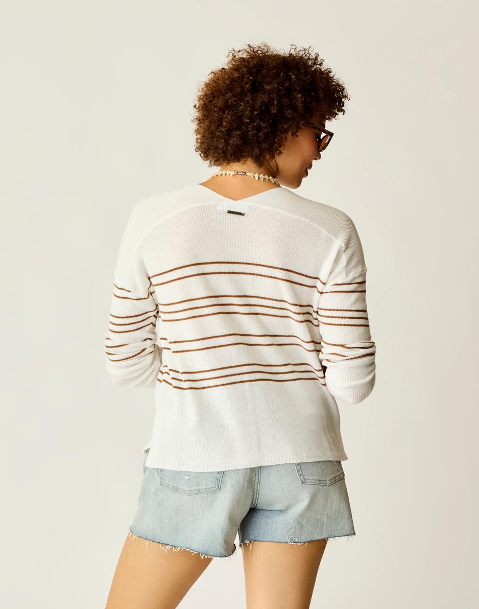 Carve Designs Zella Pullover: Neutral Stripe