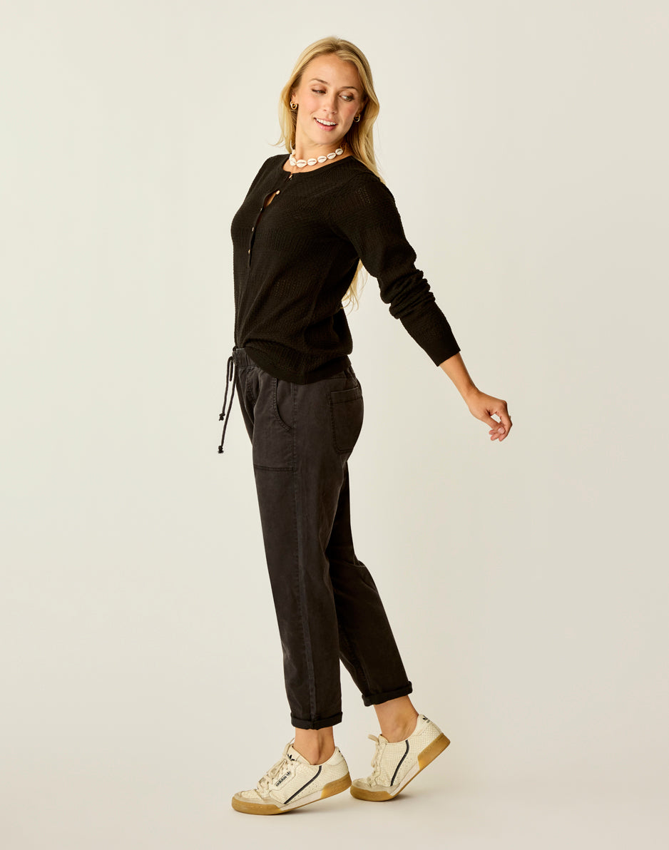 Carve Designs Zoe Twill Pant: Black