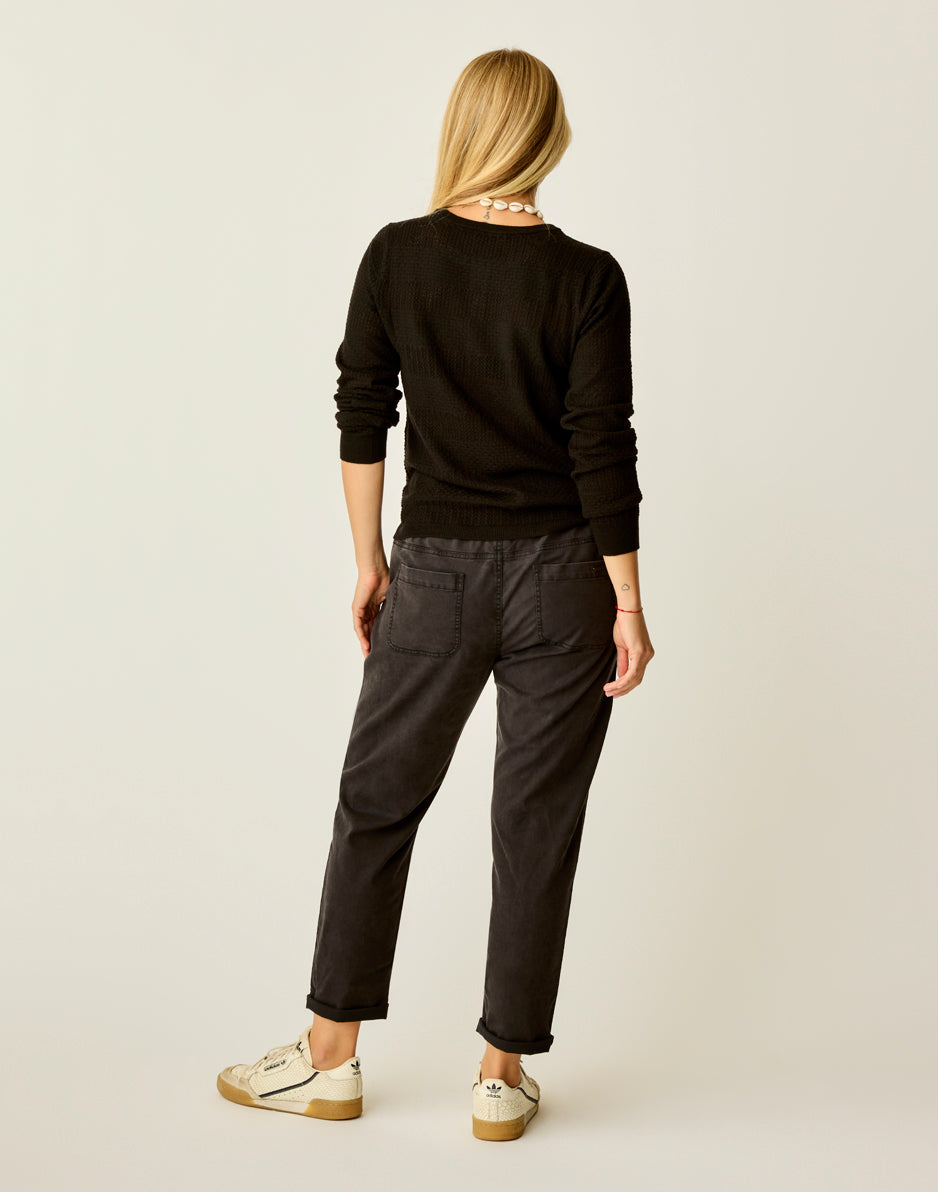 Carve Designs Zoe Twill Pant: Black