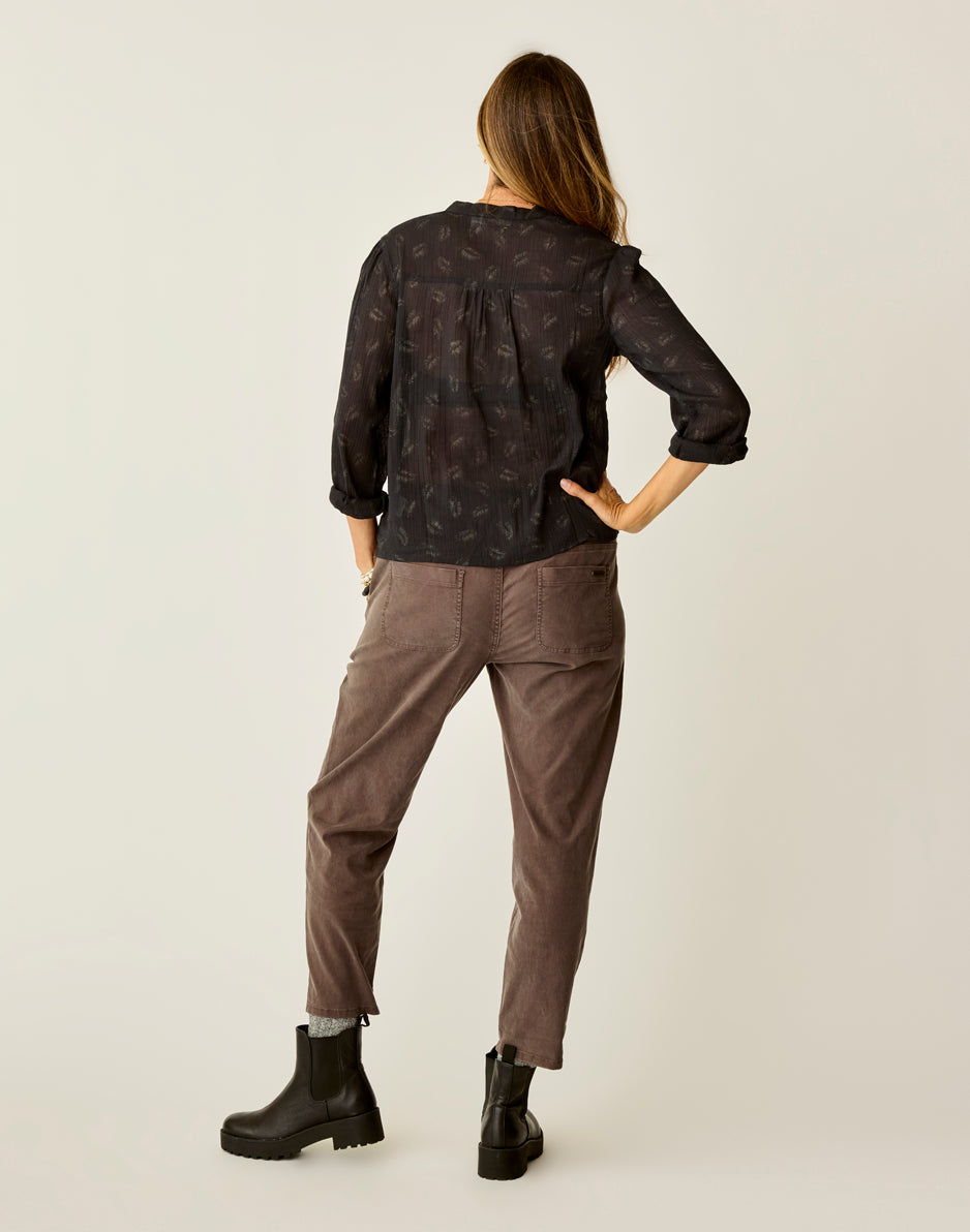 Carve Designs Zoe Twill Pant: Espresso