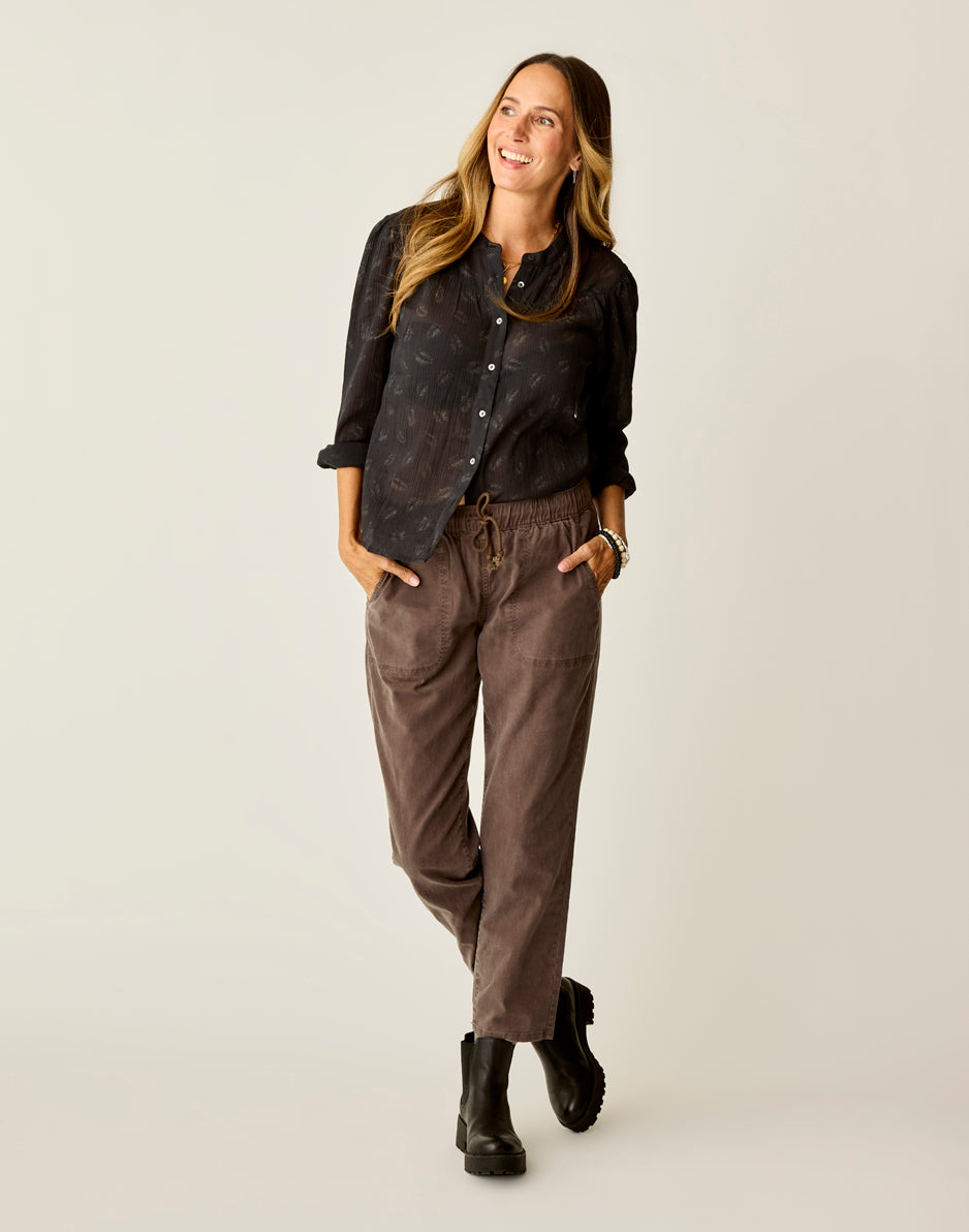 carve designs Zoe Twill Pant: Espresso