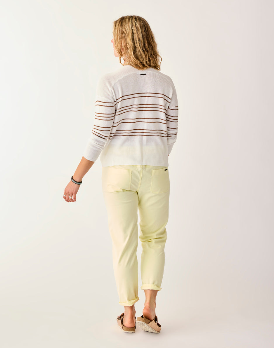 Carve Designs Zoe Twill Pant: Light Limeade