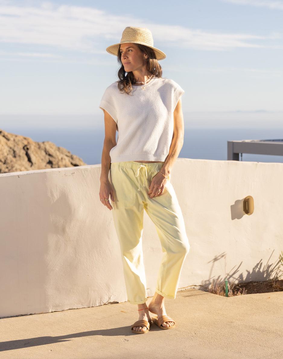 carve designs Zoe Twill Pant: Light Limeade