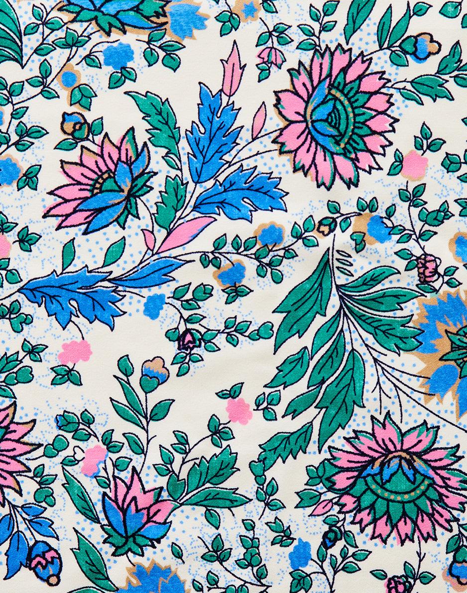 Carve Designs Dahlia Compression Top: Cloud Multifloral