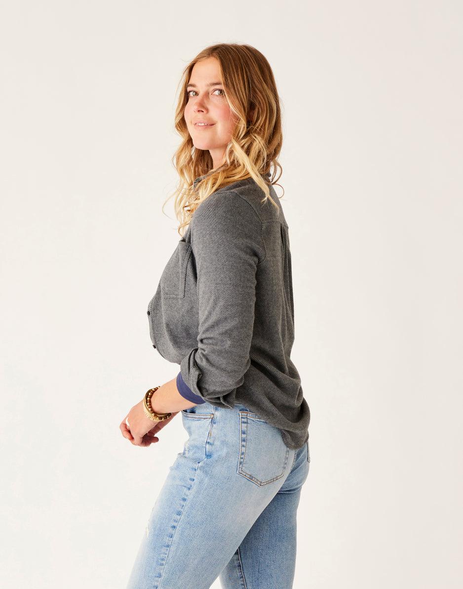 Carve Designs Fairbanks Supersoft Shirt: Black Heather