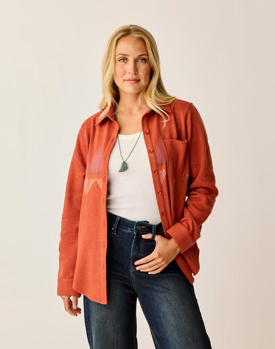 carve designs Fairbanks Supersoft Shirt: Copper Zig Zag