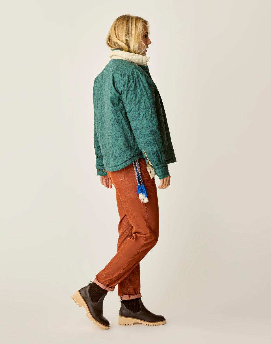 Carve Designs Marais Reversible Jacket: Cement/Bistro Bandana