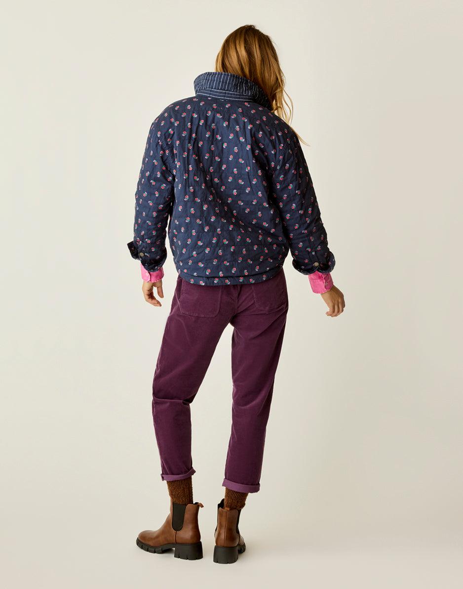 Carve Designs Marais Reversible Jacket: Navy/Navy Paisley